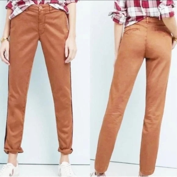 Anthropologie Relaxed Tuxedo Stripe Chino Pant Size 31 - Picture 1 of 11
